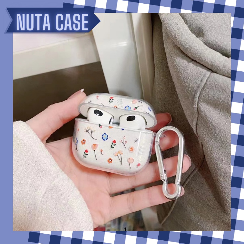 Vỏ bảo vệ tai nghe bluetooth Airpods bằng Sillicone dẻo, ốp Case cute, Airpods 2/pro VƯỜN HOA