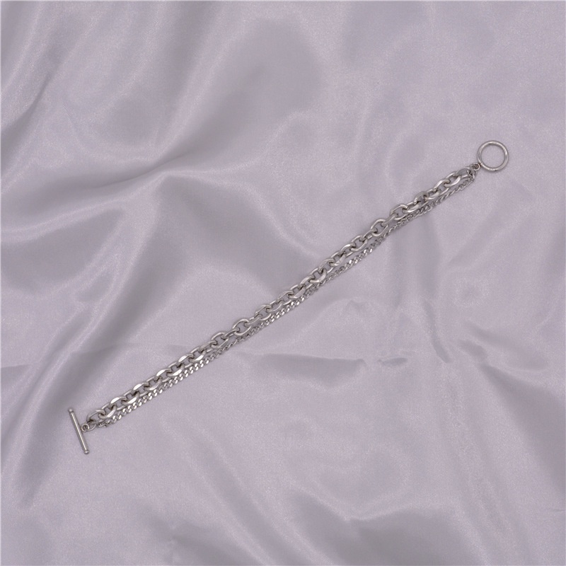 Vòng Tay Hai Lớp Phong Cách Retro Đơn Giản