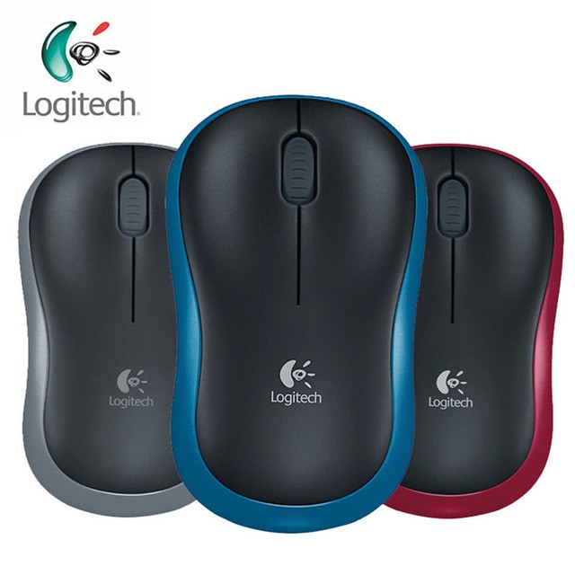 Chuột Logitech-Chuột không dây Logitech M185 tiết kiệm pin nhấn êm DGW phân phối