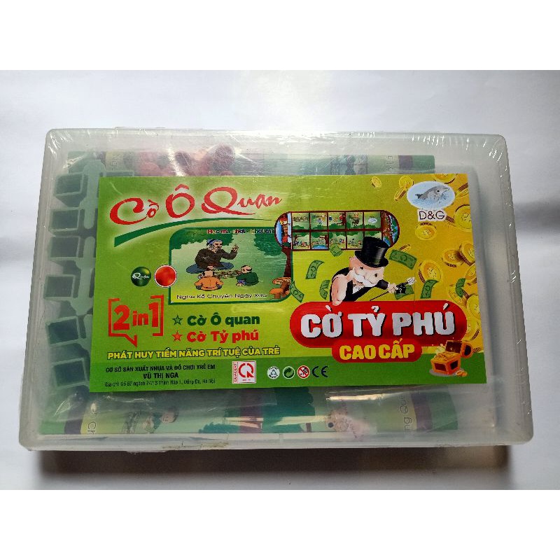 Bộ cờ ô ăn quan có tỷ phú 2 in 1