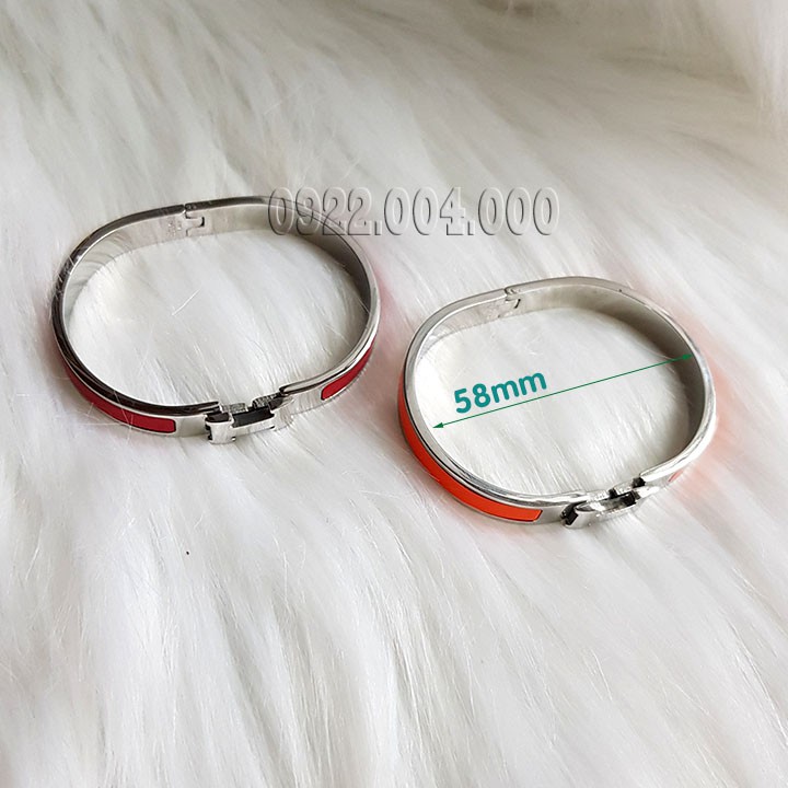 Vòng tay nữ, vòng tay nam khóa chữ H bảng 8mm.
