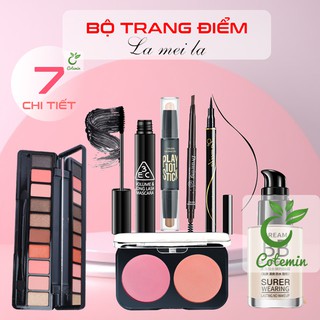 Bộ trang điểm cá nhân LAMEILA 7 món 07A419 tiện lợi Kem BB che khuyết điểm + Phấn má + Phấn mắt + Mascara + chì kẻ mày