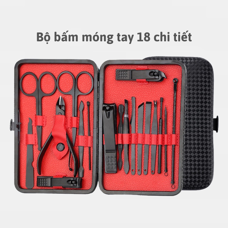 Bộ Dụng Cụ Bấm Móng Tay 15,18 Chi Tiết Nail Care Cao Cấp