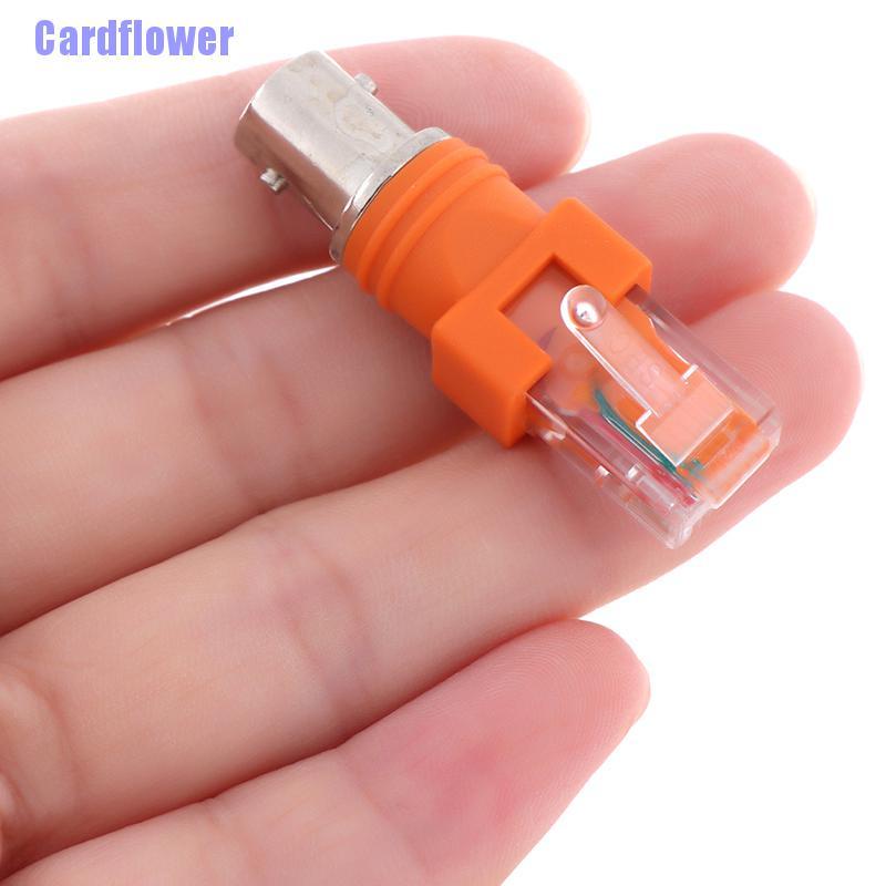 Cardflower  1pcs BNC Female to RJ45 Male Coaxial Coax Barrel Coupler Adapter