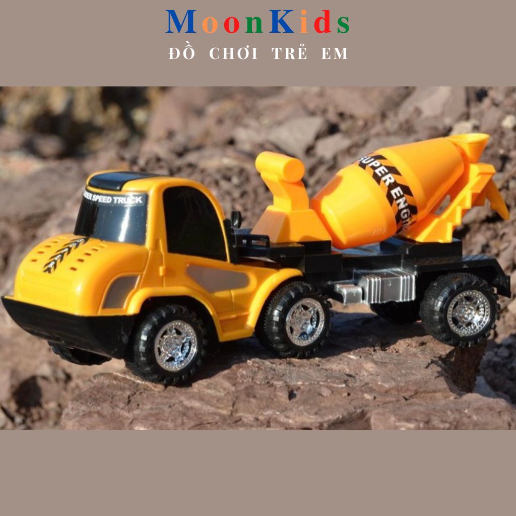 Xe Ben Cho Bé Kèm Bồn Trộn cao cấp có bánh đà🚌chất liệu NHỰA ABS an toàn cho bé