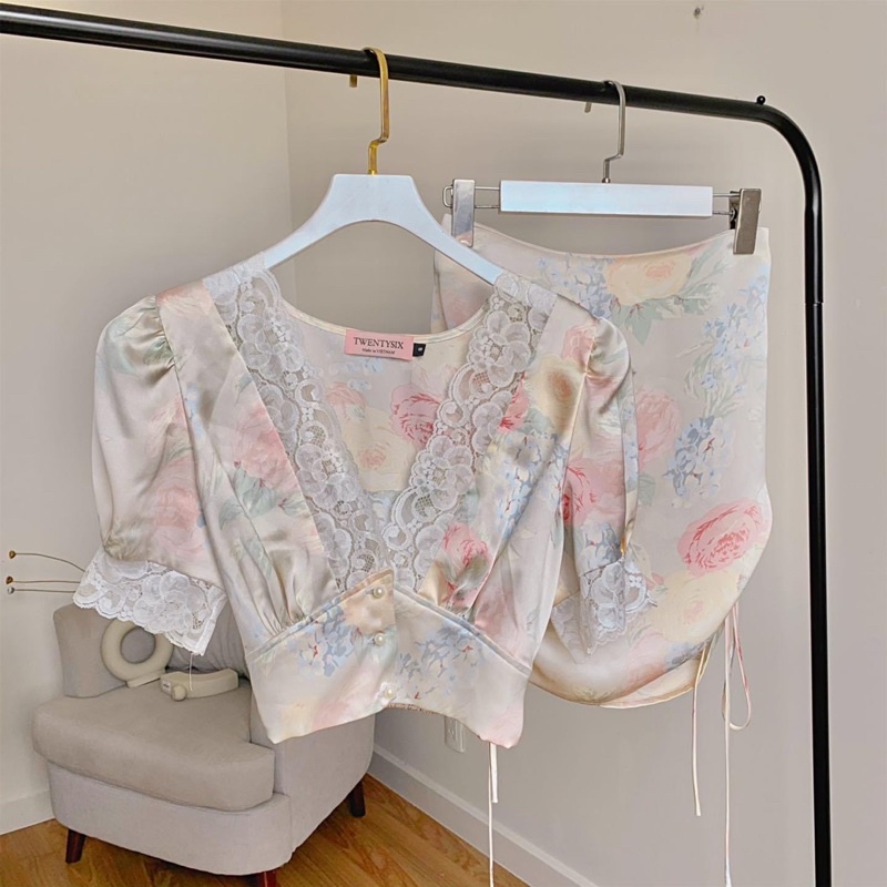 Set hoa lụa size S