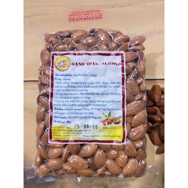 HẠNH NHÂN SỐNG LÀM SỮA HẠT 500gr