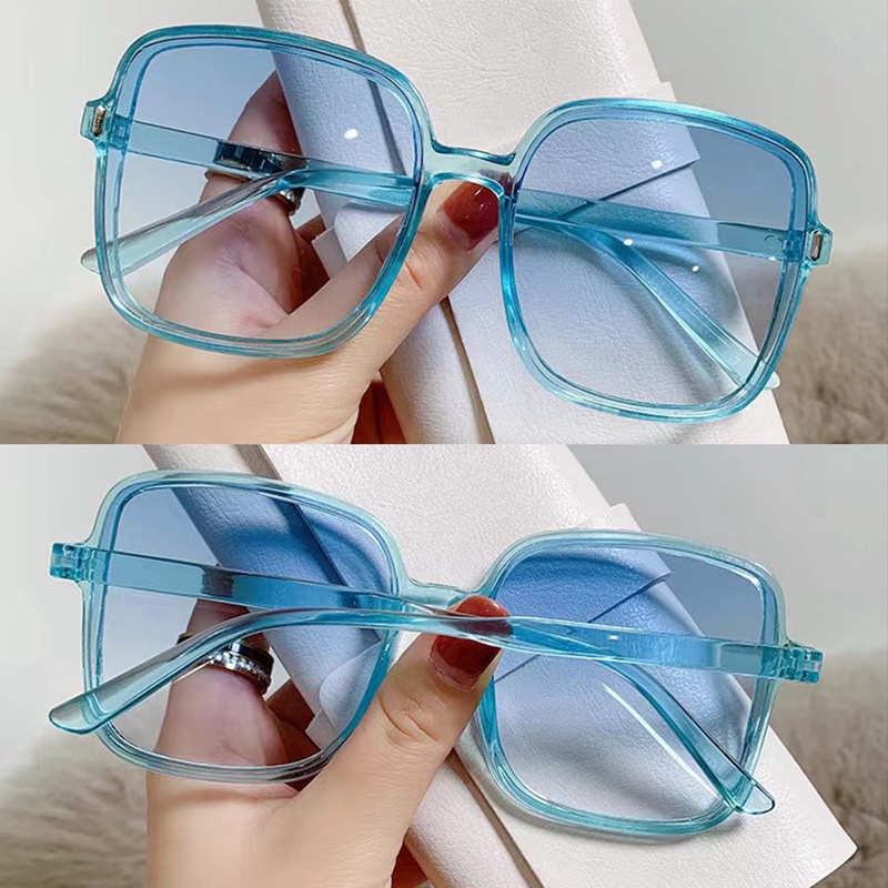 Kính Mát Gọng Vuông Màu Gradient Chống Tia UV Thời Trang