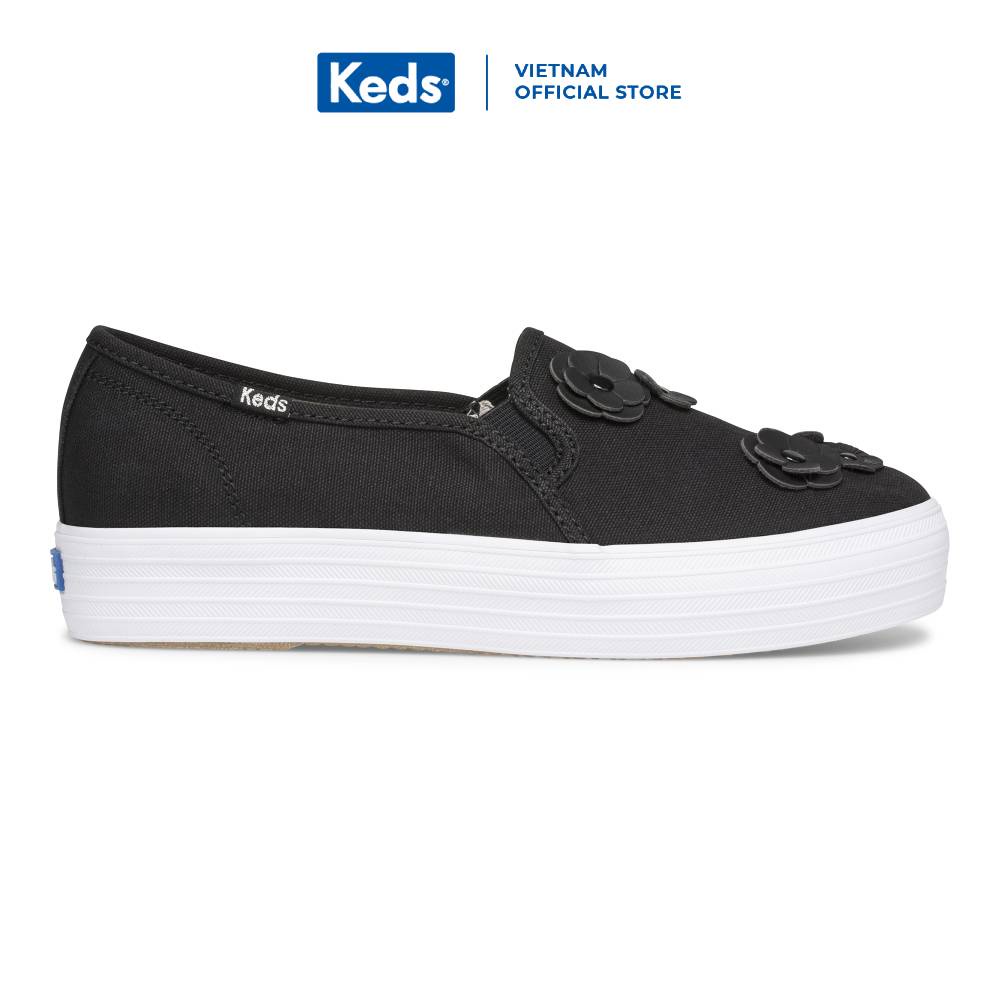 Giày Keds Nữ - Triple Decker Flowers Black - KD059978