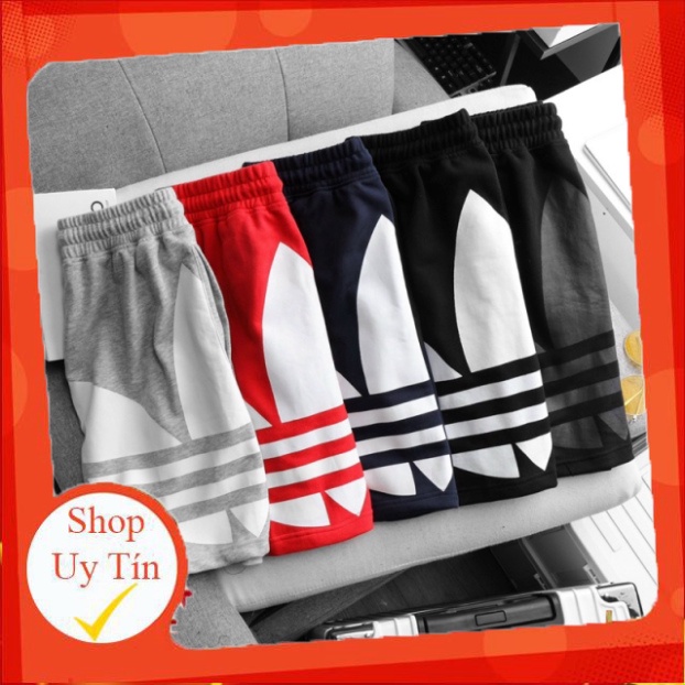 SHORT NỈ DA CÁ BA XỌC LOGO TO DƯ VNXK SIÊU XỊN