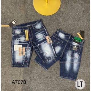 quần jen ngố nam quản châu dsq khoá lệch vàng có 3 miếng  vá - quần jen  nam đep