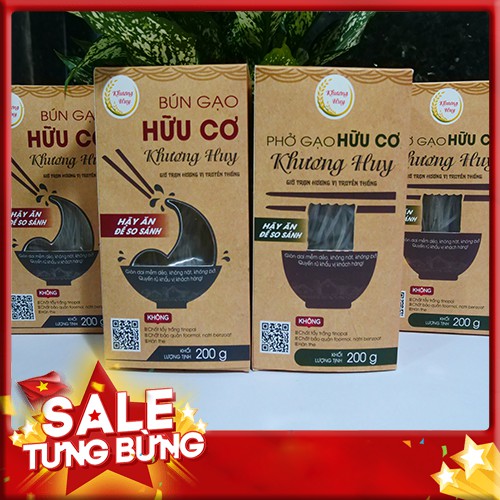 [PHỞ GẠO] Phở Khô Hữu Cơ Khương Huy -Gói 200G