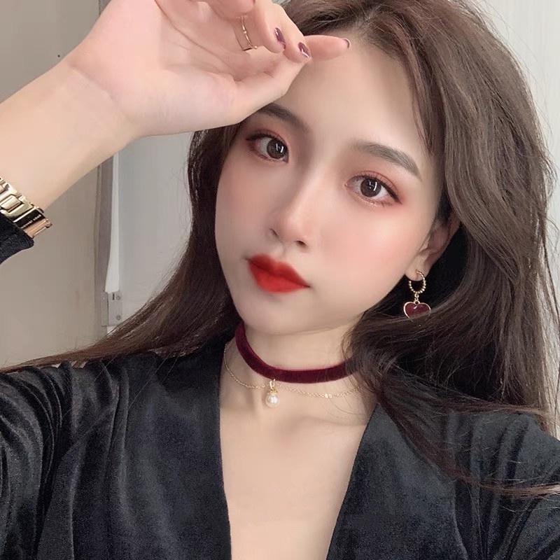 Vòng cổ Hai Lớp Đính Ngọc Trai