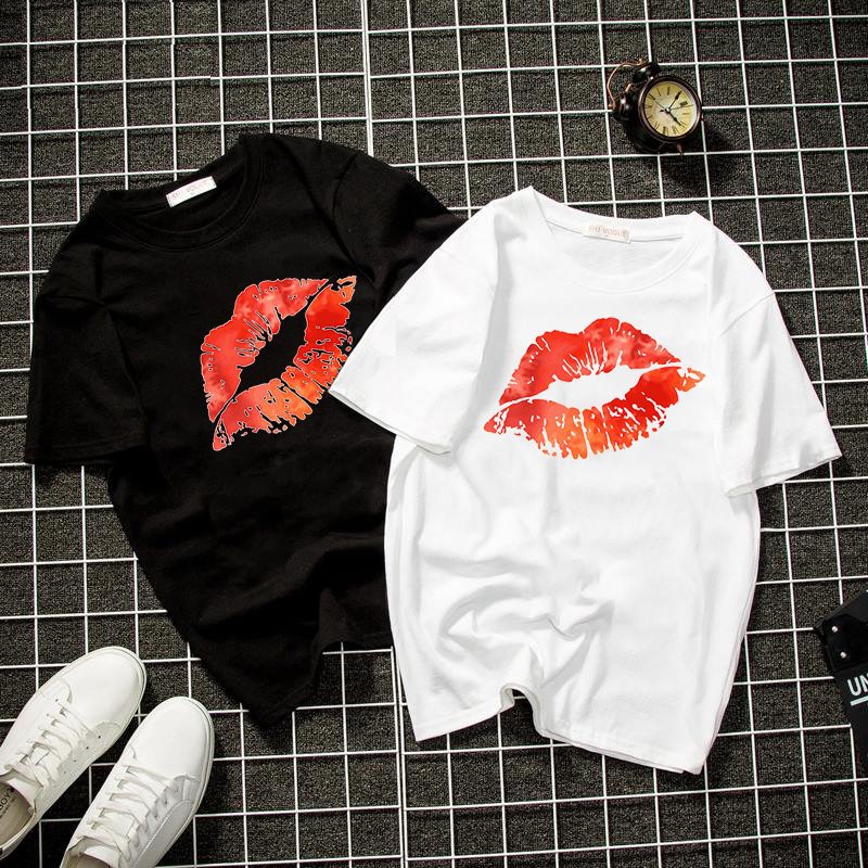 Áo thun unisex môi gợi cảm form rộng vải dày mịn 2019T919