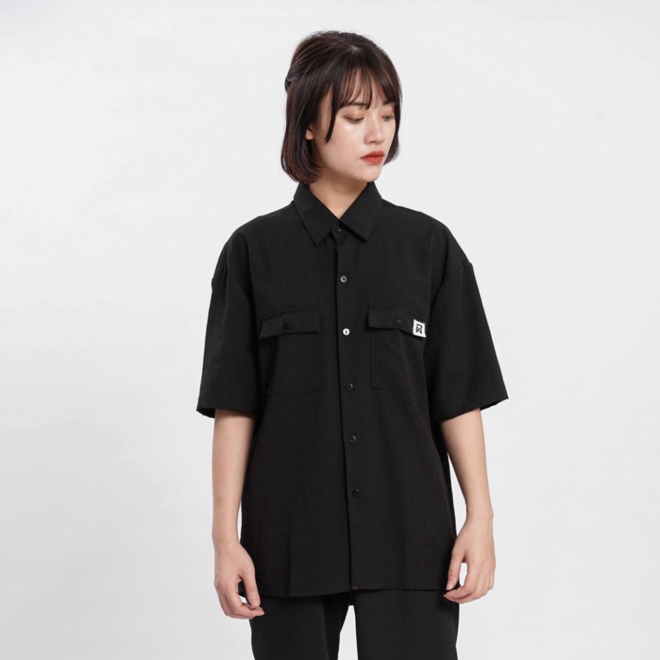 Áo SƠ MI ĐŨI Unisex N7 Basic Nam Nữ tay lỡ phong cách Hàn Quốc vip