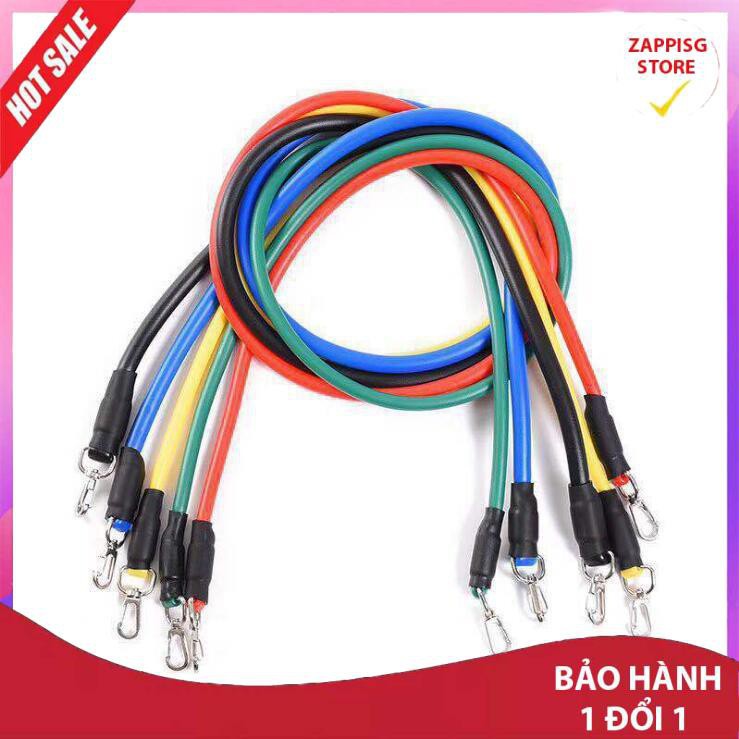 Bộ 5 dây ngũ sắc đàn hồi tập thể hình cao cấp,dây kháng lực  - dụng cụ tập gym - thể thao- Bảo hành 1 đổi 1