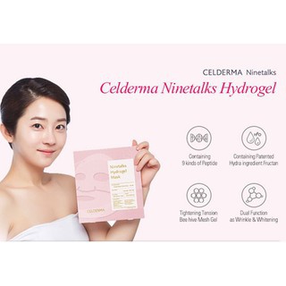 Hộp 4 miếng mặt nạ thạch Celderma hồng Ninetalks Hydrogel Mask