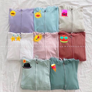 Áo khoác hoodie zip trơn basic phong cách