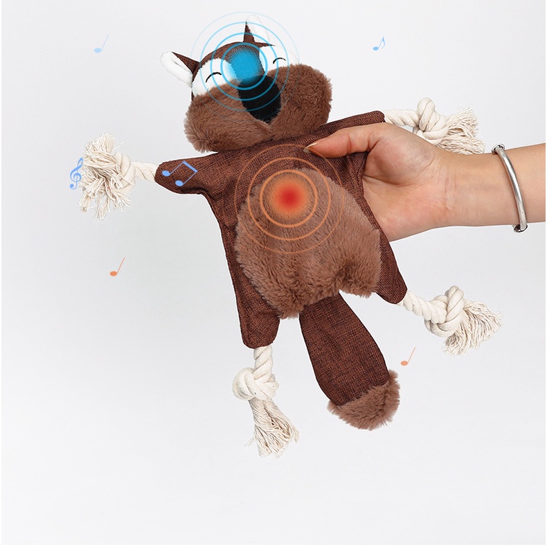 Đồ Chơi Dây Thừng Cotton Phát Ra Âm Thanh Cho Thú Cưng Gặm