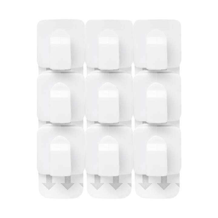 Set 9 Móc Treo Đồ ARTBOX Hàn Quốc Màu Trắng Dạng Dán Dính