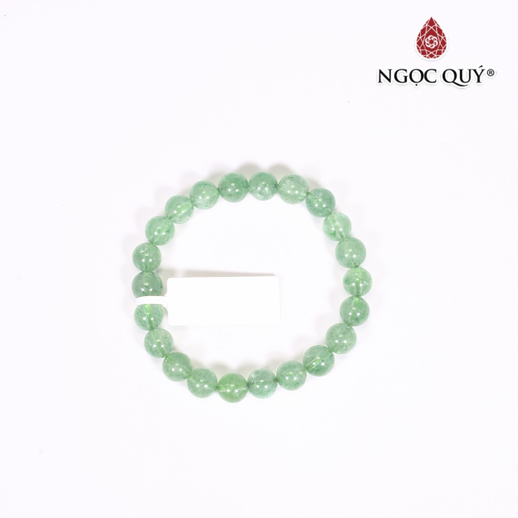 Vòng tay thạch anh dâu xanh strawberry quartz - Ngọc Quý