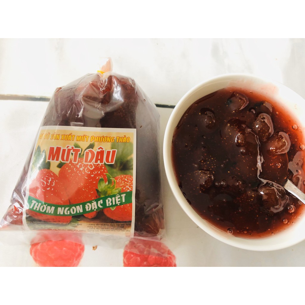 500g mứt dâu Đà Lạt (ăn với sanwich, làm bánh, pha nước)