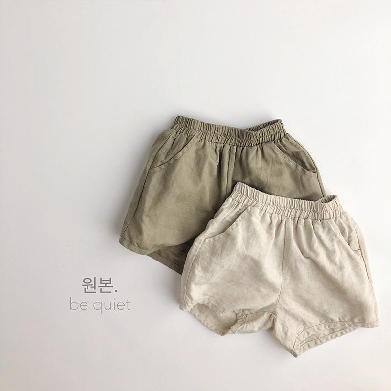 Quần Ngắn Bằng cotton linen Mỏng Phong Cách Hàn Quốc Dành Cho Nam Nữ