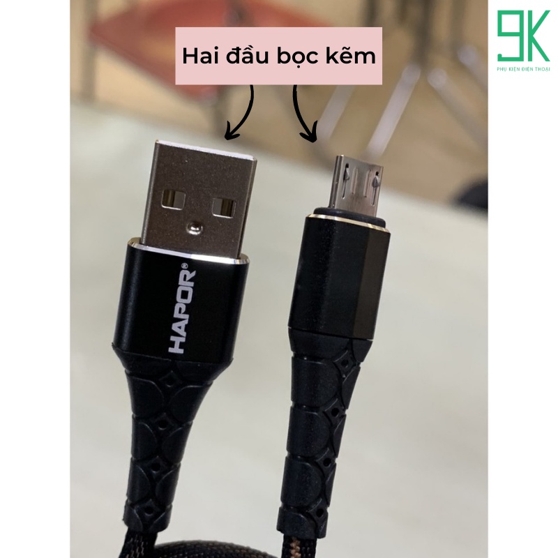 Cáp Chống Đứt Tự Ngắt HAPOR HP – C20, cáp sạc nhanh không rối