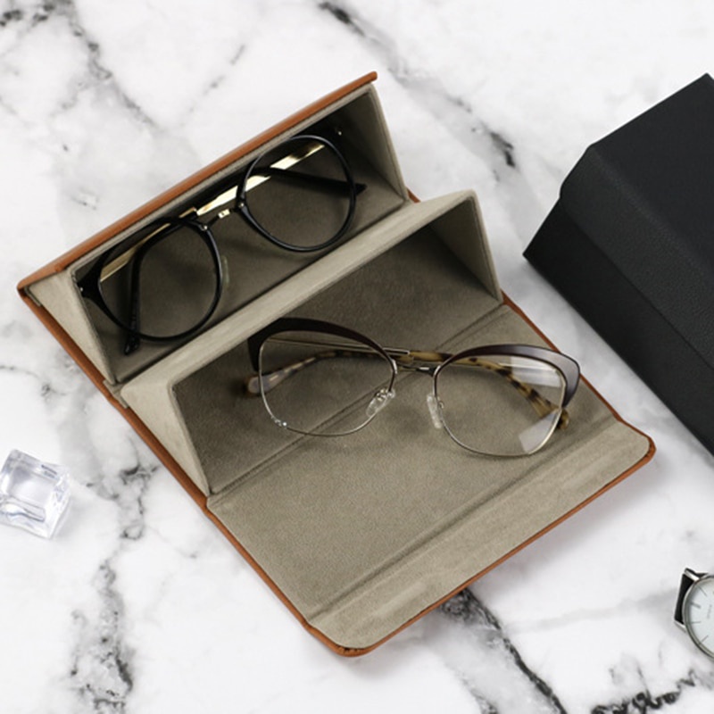 Hộp Da PU 2 / 3 / 4 / 5 / 6 Ngăn Đựng Trưng Bày Mắt Kính Tiện Dụng