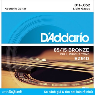 Dây đàn guitar Acoustic Daddario EZ910 chính hãng (size 11) giá rẻ