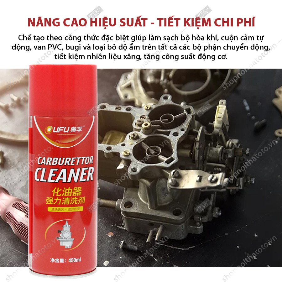 [Mã BMINC50 giảm 10% đơn 99k] Chai Xịt Vệ Sinh Bình Xăng Con OUFU AF-1107 450ml - Nhập Khẩu Chính Hãng