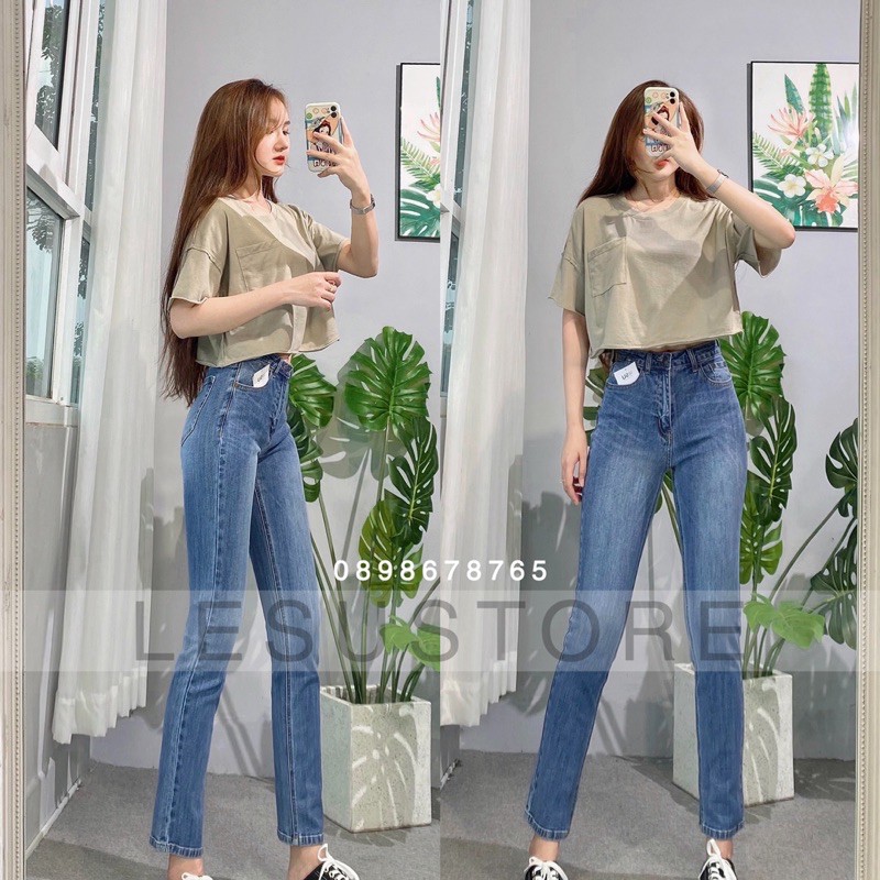 ẢNH TỰ CHỤP Áo croptop thun over 1 túi tay ngắn
