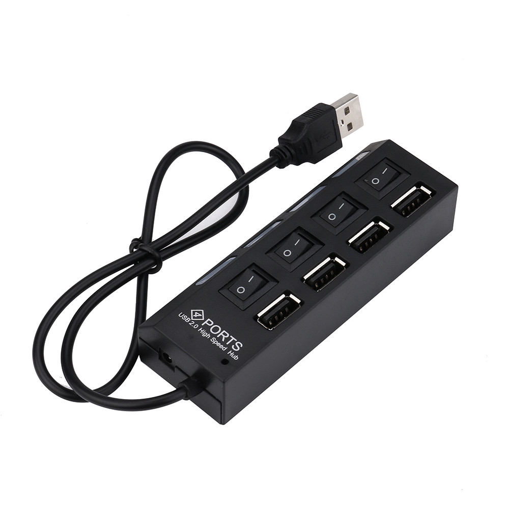 Hub Chia 4 / 7 Cổng Usb 2.0 Kèm Công Tắc On / Off To480 Mbps Cho Macbook Pc Laptop