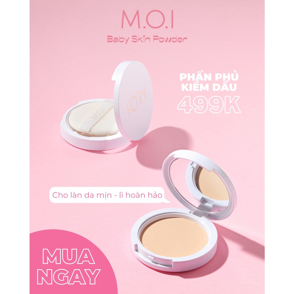 MOI Baby Skin Powder MOI Cosmetics Phấn phủ mềm mượt 10g
