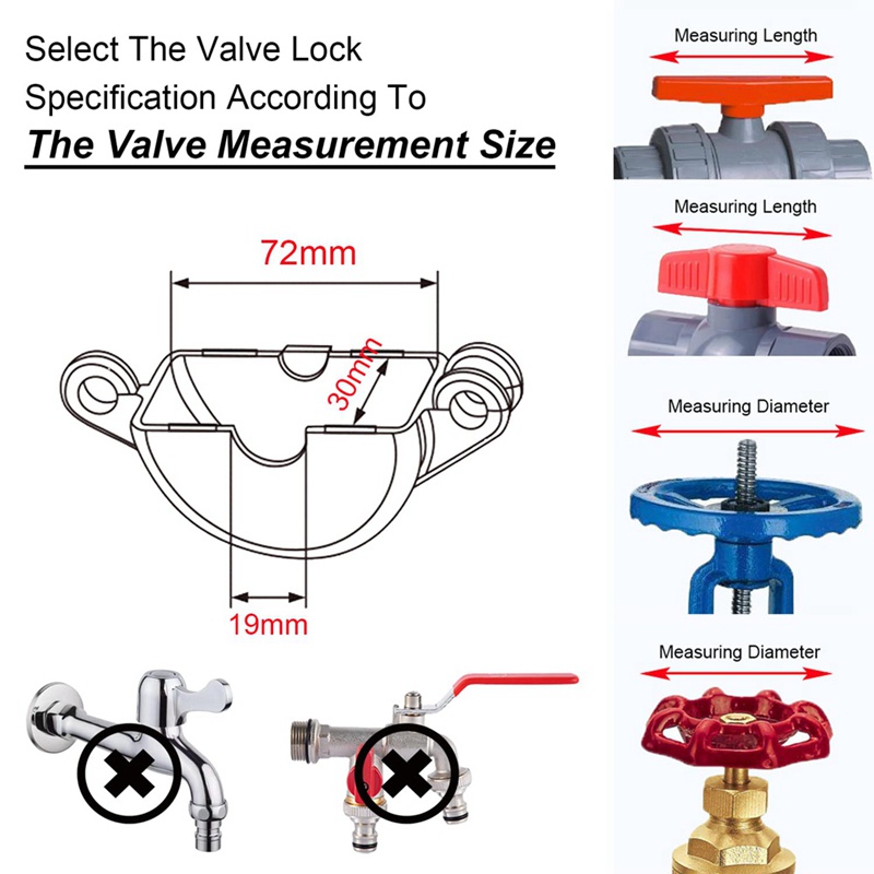 Set 2 Van Khóa Bình Gas Kích Thước 1Inch-2.5Inch