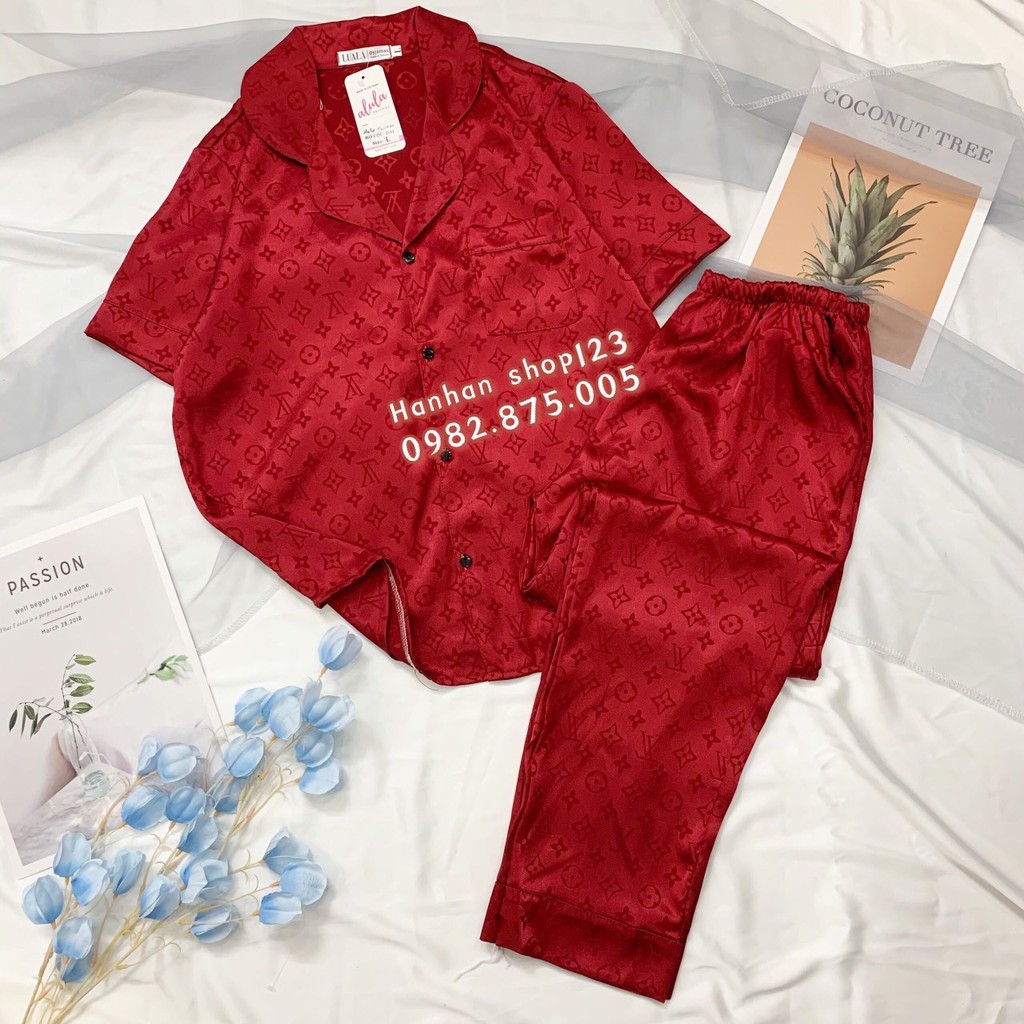 Bộ Đồ Pijama - Bộ Ngủ Cộc Tay Chất Lụa Gấm Hàng CC ( Video + Ảnh Thật ) | BigBuy360 - bigbuy360.vn