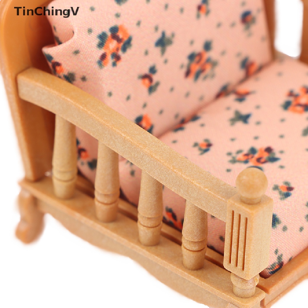 Mô Hình Bàn Ghế Sofa Phòng Khách Mini Tỉ Lệ 1 / 12 Trang Trí Nhà Búp Bê