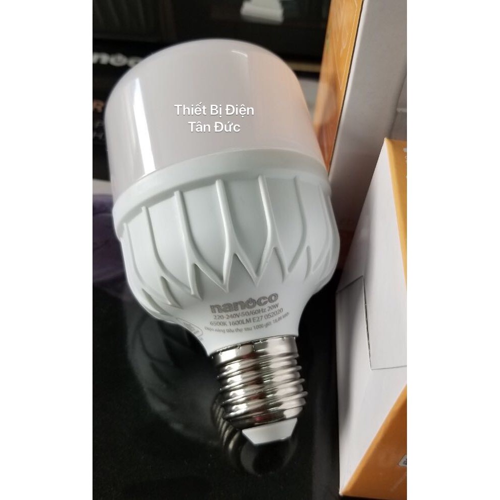 Bóng Led Bulb trụ E27 20W Nanoco- Panasonic NLB206 ánh sáng trắng