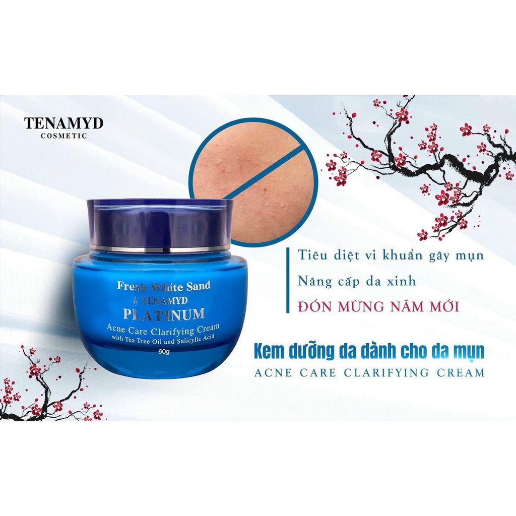 Kem dưỡng dành cho da dầu mụn Fresh White Sand by TENAMYD Acne Care Clarifying Cream 60ml