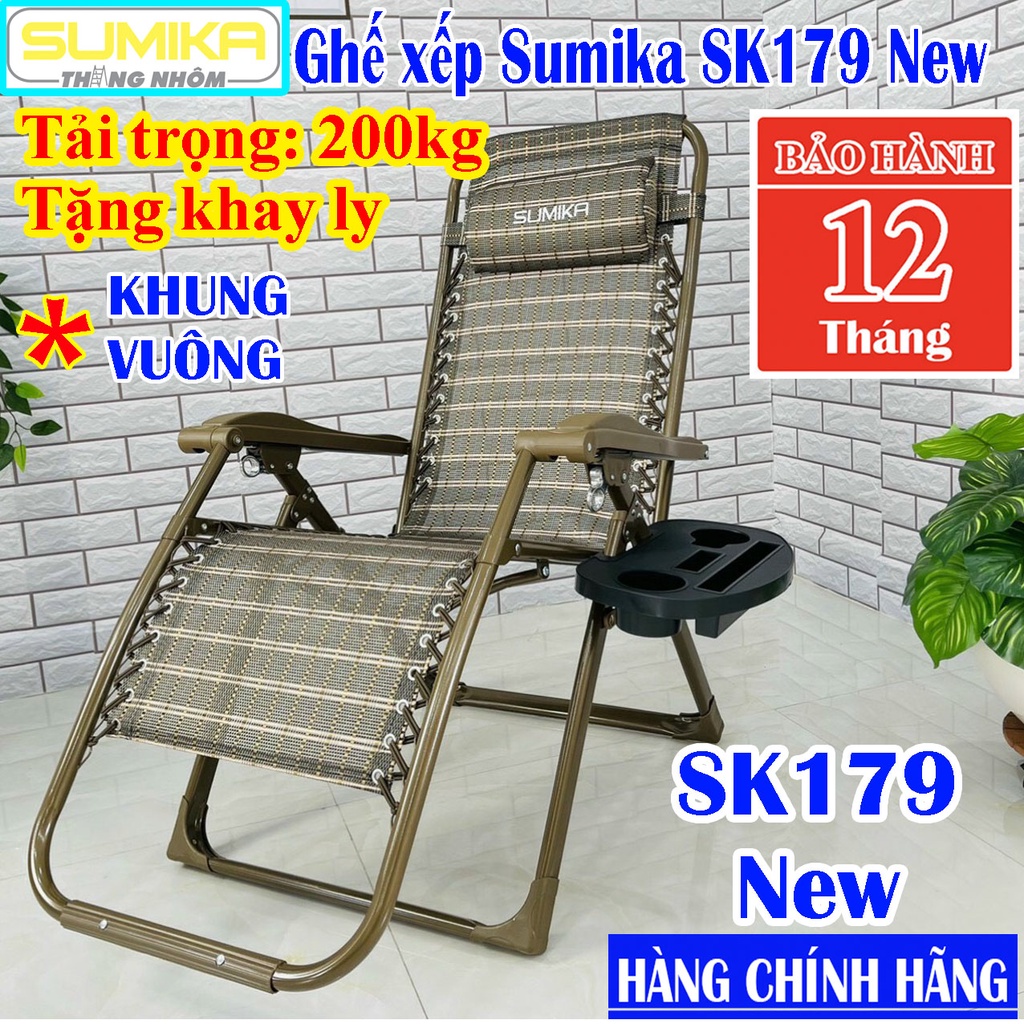 Ghế xếp thư giãn Sumika 179AN - 179N nhập khẩu 100% tiêu chuẩn Châu Âu thiết kệ gọn nhẹ thông minh tiện lợi