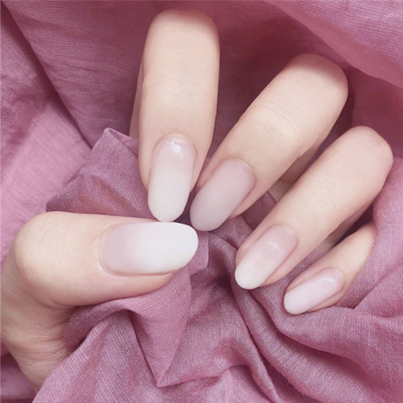 Set 24 Móng Tay Giả Màu Xanh Đen Nghệ Thuật