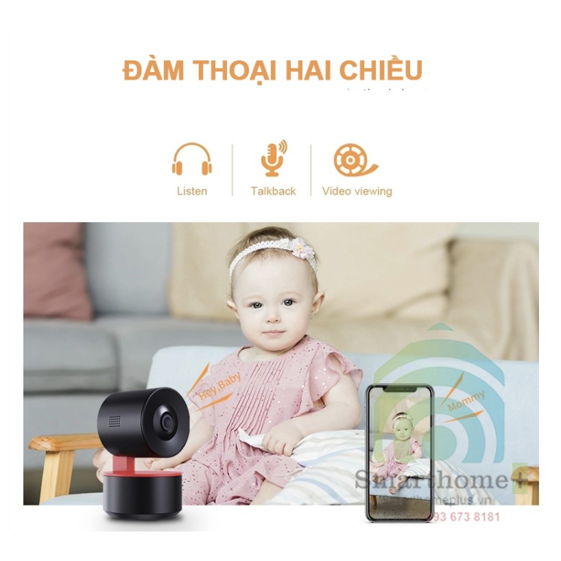 Camera IP Trong Nhà Bám Chuyển Động 1080P Tuya SHP-SC012