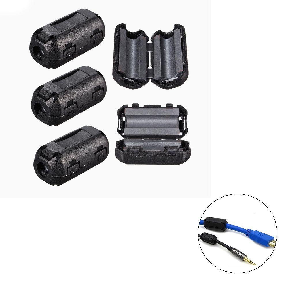 Set 5 Lõi Lọc Bằng Nhựa Màu Đen 25 (L) X10 (W) Mm Tháo Được
