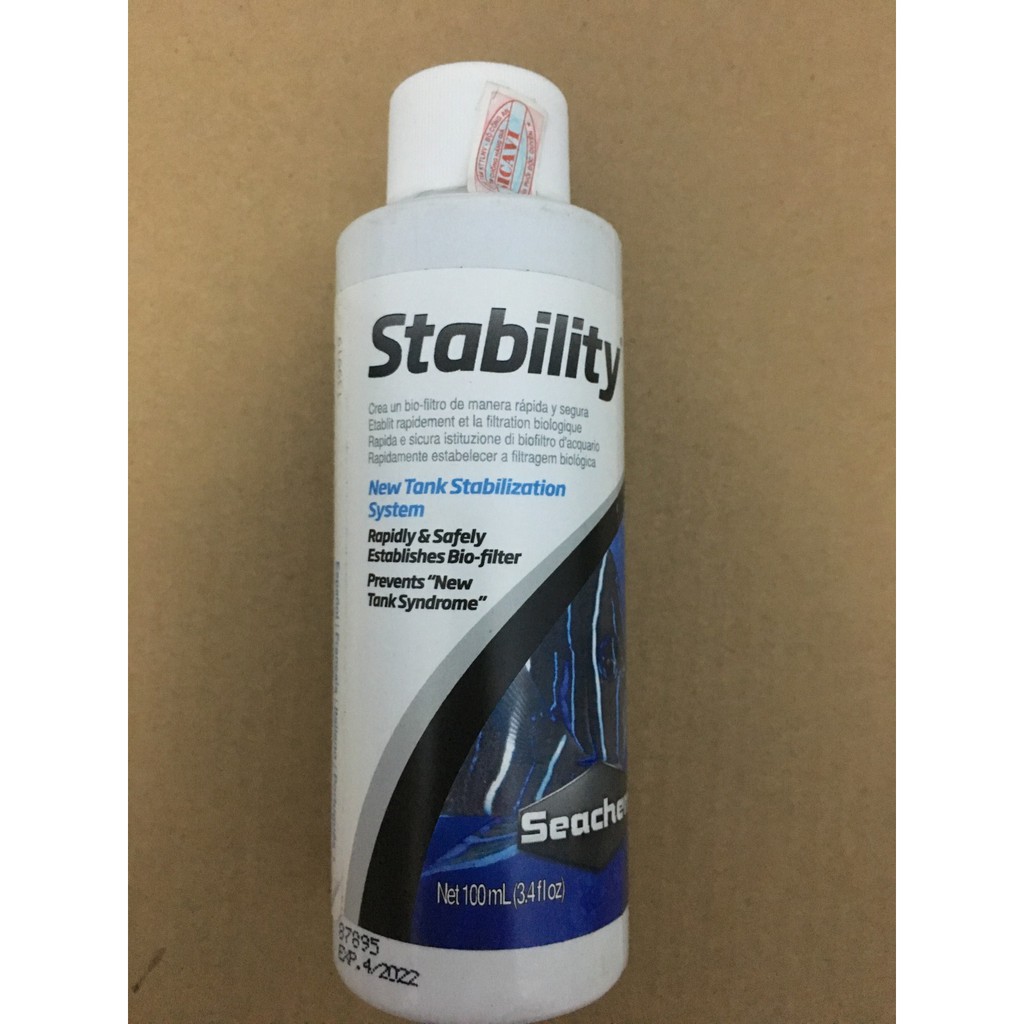 Vi sinh hồ cá Seachem Stability 100ml hàng Mỹ