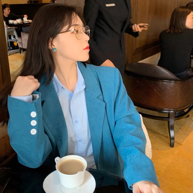 Áo Khoác Vest Blazer Phong Cách Hong Kong Những Năm 80 Chất Đẹp Cho Nữ