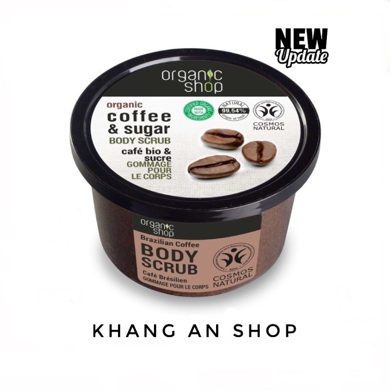 Tẩy Da Chết Toàn Thân Organic Coffee &amp; Sugar Body Scrub 250ml