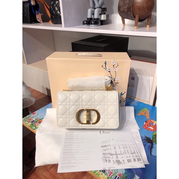 Túi xách Diỏr caro sz 20 hàng order xưởng sẵn ship màu trắng