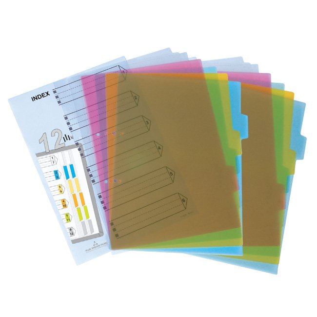 Chia file 12 màu Plus FL-V021D phân chia tài liệu