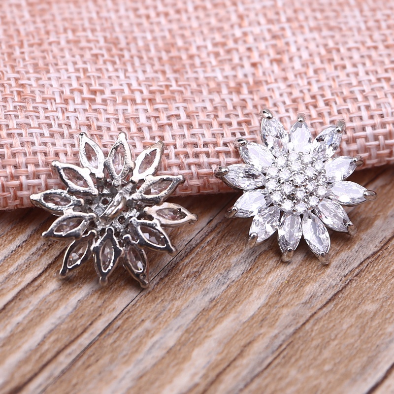 Set 5 Nút Hình Hoa Hướng Dương 20mm Bằng Hợp Kim DIY Trang Trí Đa Ứng Dụng