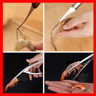 Dụng Cụ Kẹp Tôm ,Kìm Kẹp Lột Vỏ Hải Sản Inox Dụng Cụ Lấy Chỉ Dao Cắt Thịt Rau Củ Quả